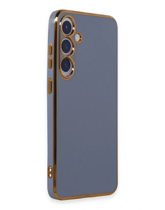 Newface Samsung Galaxy S24 Kılıf Volet Silikon - Mavi