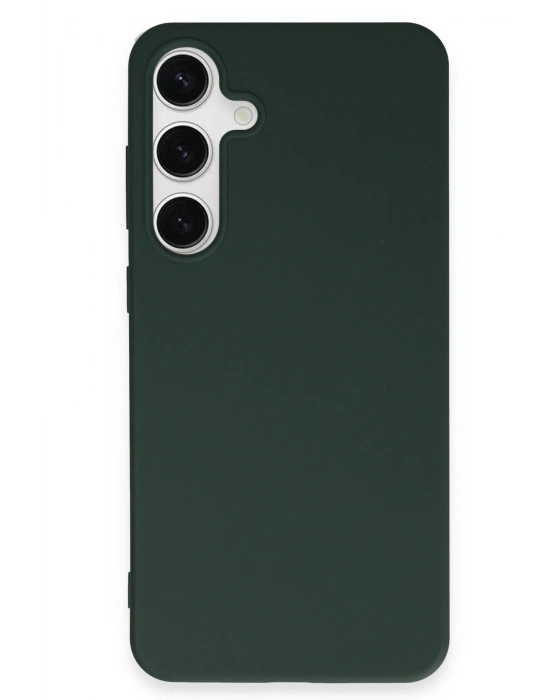 Newface Samsung Galaxy S24 Plus Kılıf First Silikon - Koyu Yeşil