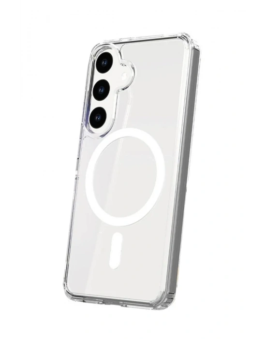 Newface Samsung Galaxy S24 Plus Kılıf Magneticsafe Şeffaf Silikon - Şeffaf