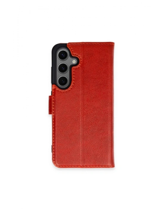 Newface Samsung Galaxy S24 Plus Kılıf Trend S Plus Kapaklı Kılıf - Kırmızı