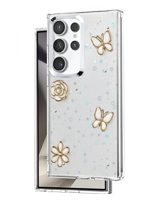 Newface Samsung Galaxy S24 Ultra Fiyonk Desenli Kapak - Desen 10