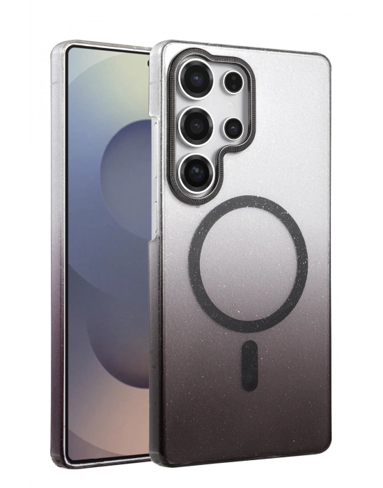 Newface Samsung Galaxy S24 Ultra Glossy Magsafe Kapak - Siyah