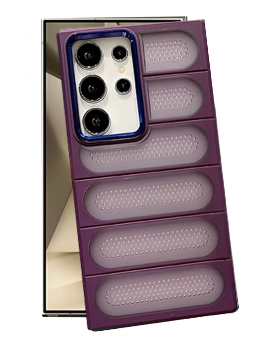 Newface Samsung Galaxy S24 Ultra Kılıf Airmax Silikon Kapak - Derin Mor