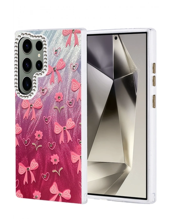 Newface Samsung Galaxy S24 Ultra Kılıf Blade Aynalı Desenli Kapak - Desen 3