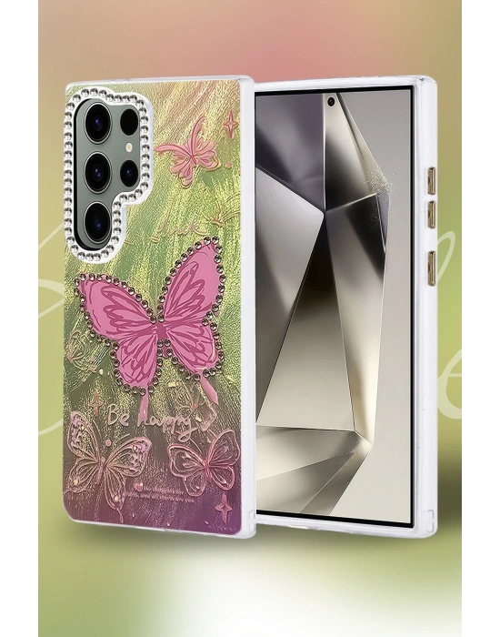 Newface Samsung Galaxy S24 Ultra Kılıf Blade Aynalı Desenli Kapak - Desen 8