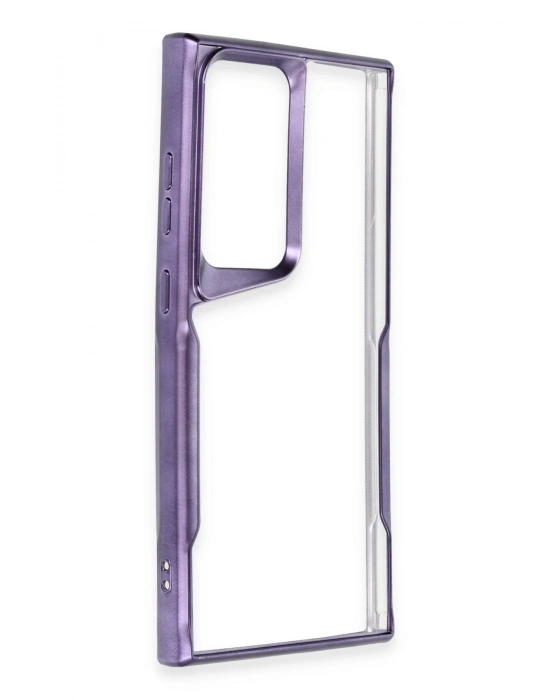 Newface Samsung Galaxy S24 Ultra Kılıf Boyi Silikon Kapak - Derin Mor