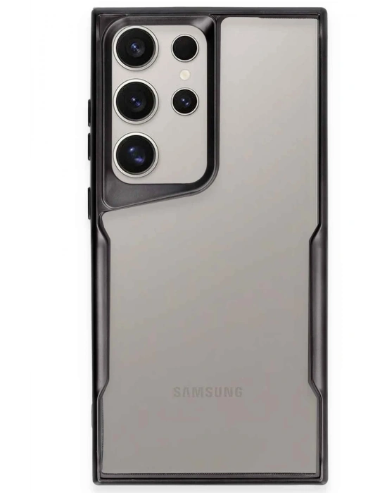 Newface Samsung Galaxy S24 Ultra Kılıf Boyi Silikon Kapak - Siyah