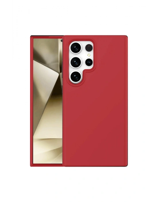 Newface Samsung Galaxy S24 Ultra Kılıf First Silikon - Kırmızı
