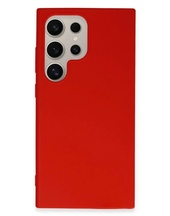 Newface Samsung Galaxy S24 Ultra Kılıf First Silikon - Kırmızı