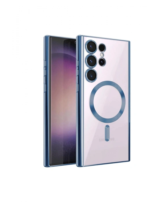 Newface Samsung Galaxy S24 Ultra Kılıf Kross Magneticsafe Kapak - Sierra Blue