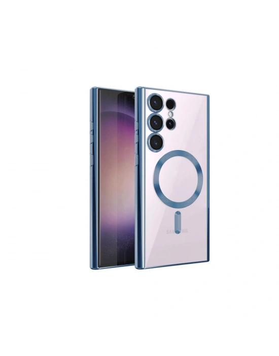 Newface Samsung Galaxy S24 Ultra Kılıf Kross Magneticsafe Kapak - Sierra Blue