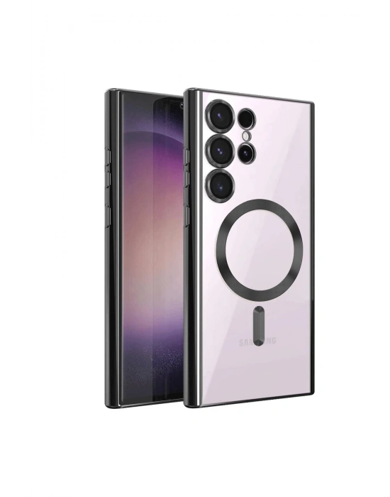 Newface Samsung Galaxy S24 Ultra Kılıf Kross Magneticsafe Kapak - Siyah