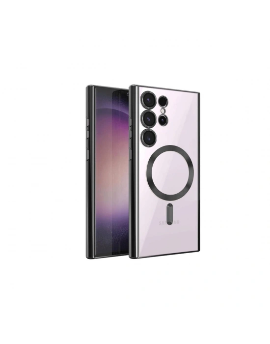 Newface Samsung Galaxy S24 Ultra Kılıf Kross Magneticsafe Kapak - Siyah