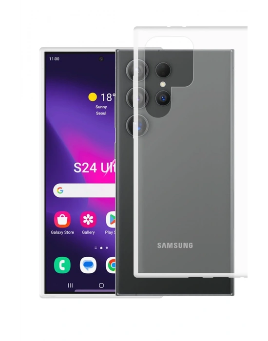 Newface Samsung Galaxy S24 Ultra Kılıf Lüx Şeffaf Silikon