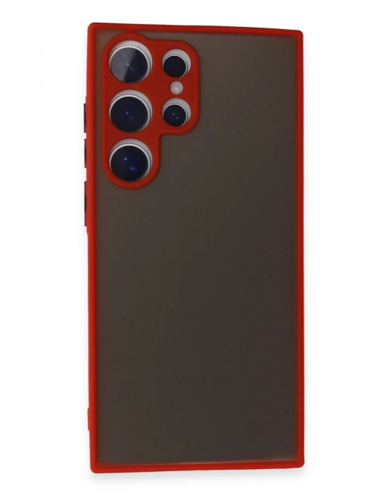 Newface Samsung Galaxy S24 Ultra Kılıf Montreal Silikon Kapak - Kırmızı