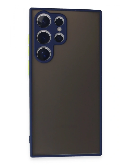 Newface Samsung Galaxy S24 Ultra Kılıf Montreal Silikon Kapak - Lacivert