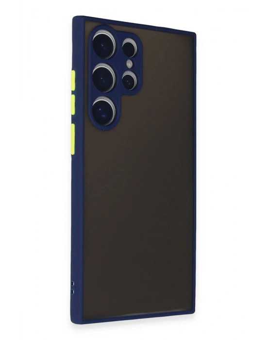 Newface Samsung Galaxy S24 Ultra Kılıf Montreal Silikon Kapak - Lacivert
