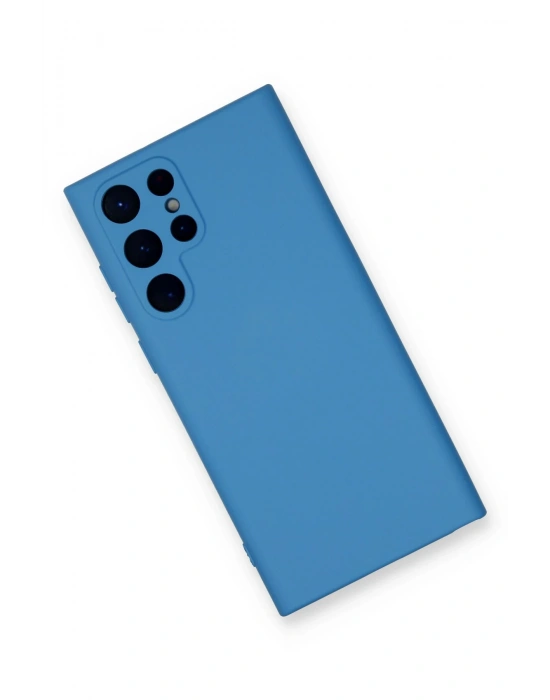 Newface Samsung Galaxy S24 Ultra Kılıf Nano içi Kadife Silikon - Mavi