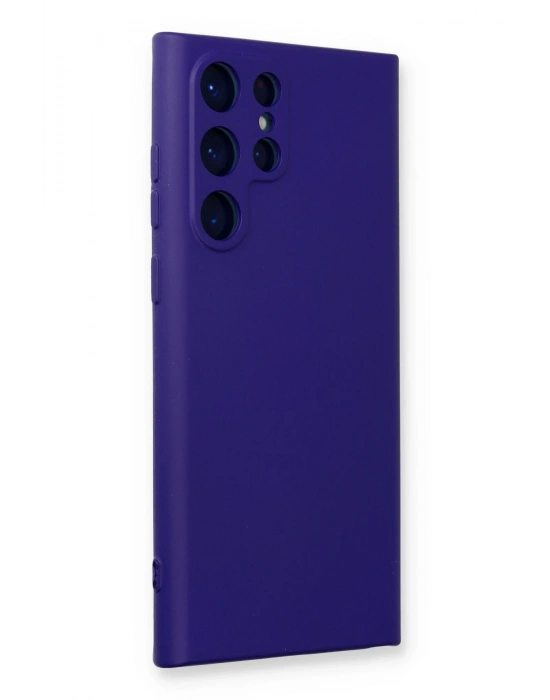 Newface Samsung Galaxy S24 Ultra Kılıf Nano içi Kadife Silikon - Mor