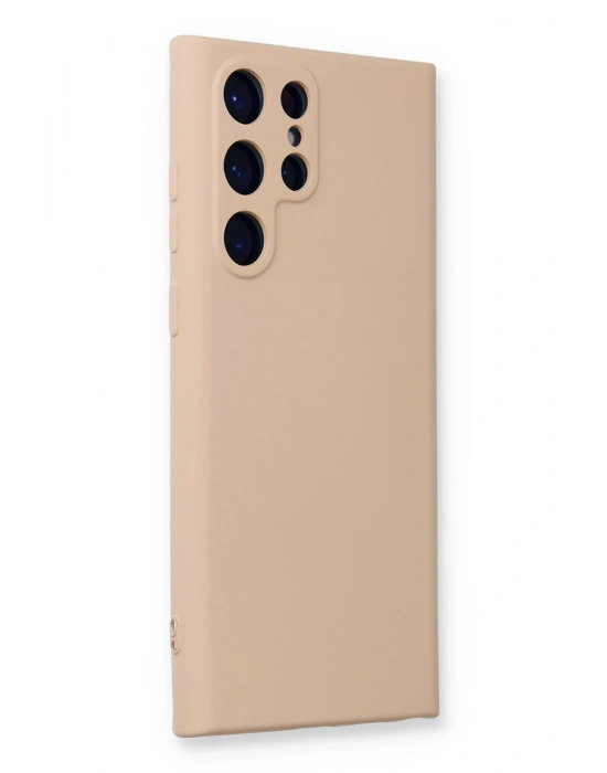 Newface Samsung Galaxy S24 Ultra Kılıf Nano içi Kadife Silikon - Pudra