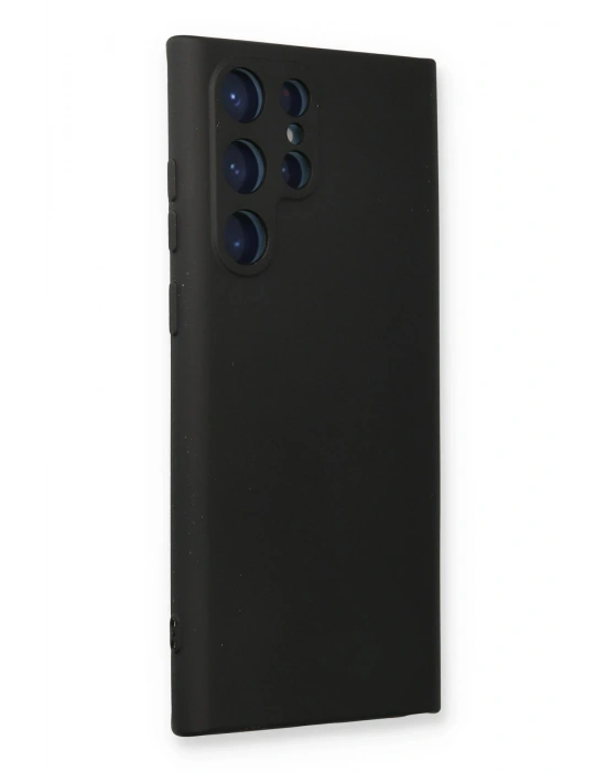 Newface Samsung Galaxy S24 Ultra Kılıf Nano içi Kadife Silikon - Siyah