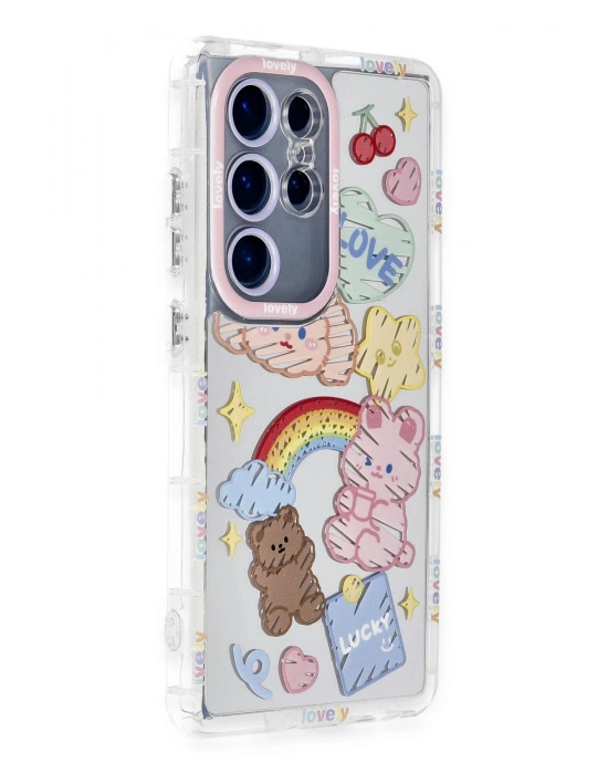 Newface Samsung Galaxy S24 Ultra Kılıf Reflexion Desenli Kapak - Desen 4