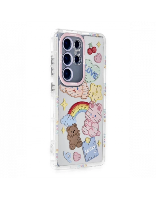 Newface Samsung Galaxy S24 Ultra Kılıf Reflexion Desenli Kapak - Desen 4