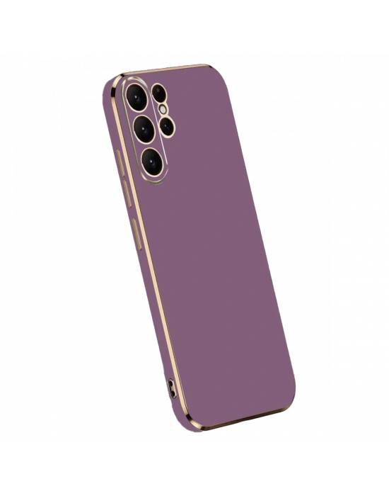 Newface Samsung Galaxy S24 Ultra Kılıf Volet Silikon - Mor