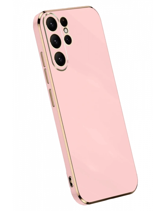 Newface Samsung Galaxy S24 Ultra Kılıf Volet Silikon - Pembe