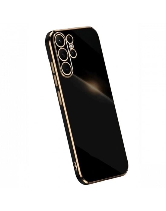 Newface Samsung Galaxy S24 Ultra Kılıf Volet Silikon - Siyah