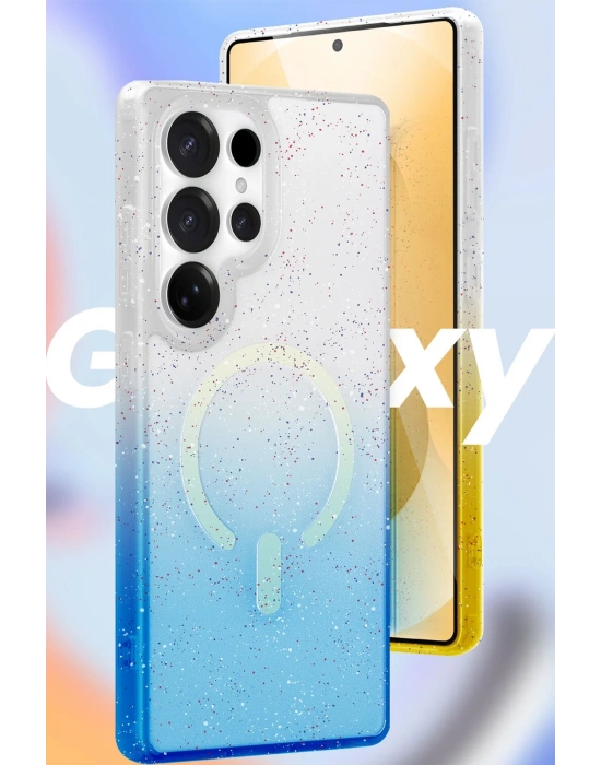 Newface Samsung Galaxy S24 Ultra Pummel Shiny Magsafe Kapak - Mor