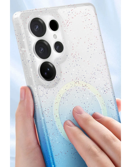 Newface Samsung Galaxy S24 Ultra Pummel Shiny Magsafe Kapak - Mor