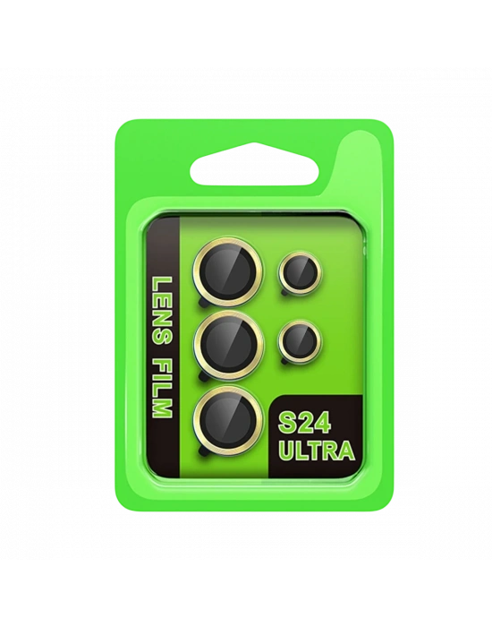 Newface Samsung Galaxy S24 Ultra Raze Metal Kamera Lens - Sarı