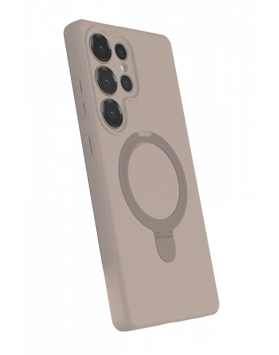 Newface Samsung Galaxy S24 Ultra Regal Magsafe Standlı Kapak - Çöl Titanyum