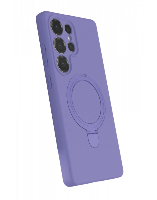 Newface Samsung Galaxy S24 Ultra Regal Magsafe Standlı Kapak - Lila