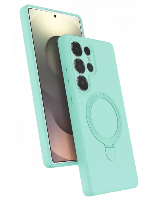 Newface Samsung Galaxy S24 Ultra Regal Magsafe Standlı Kapak - Su Yeşili