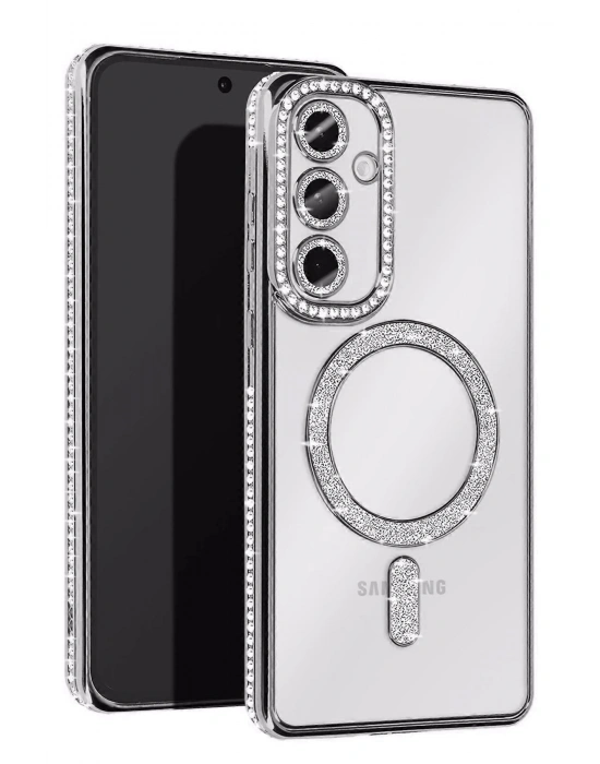 Newface Samsung Galaxy S25 Edge Joke Simli Magneticsafe Kılıf - Gümüş