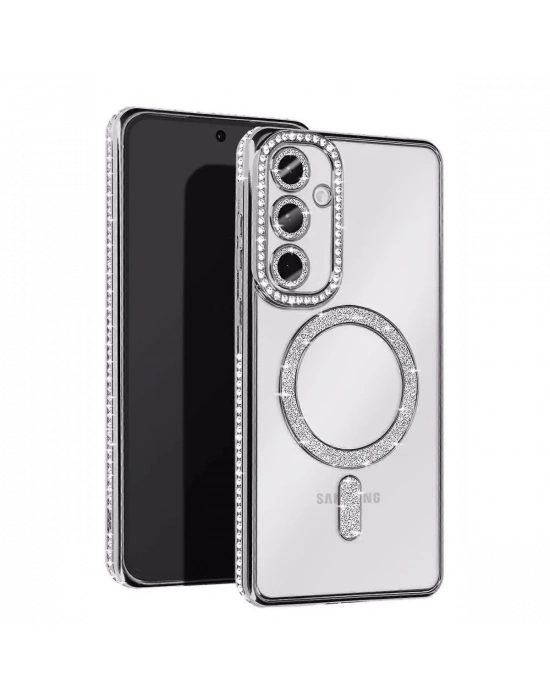 Newface Samsung Galaxy S25 Edge Joke Simli Magneticsafe Kılıf - Gümüş