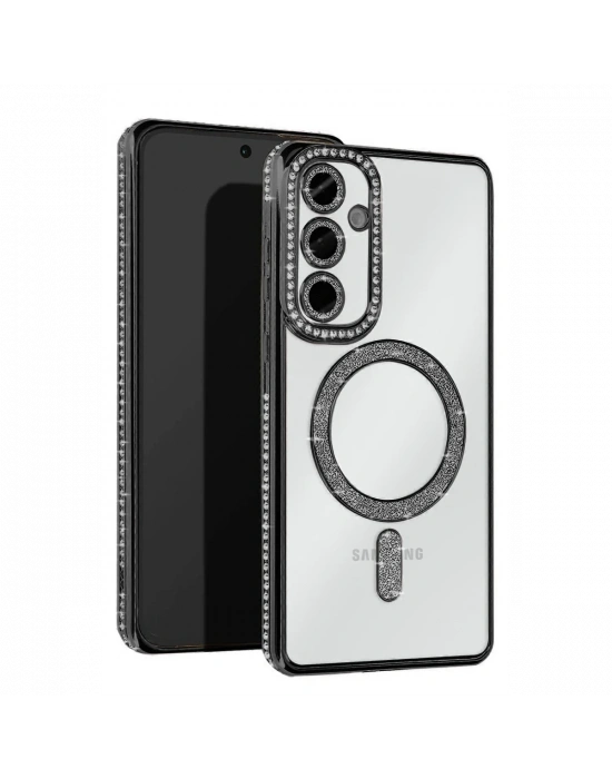 Newface Samsung Galaxy S25 Edge Joke Simli Magneticsafe Kılıf - Siyah