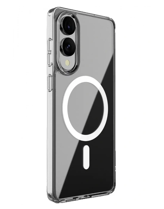 Newface Samsung Galaxy S25 Edge Kılıf Magneticsafe Şeffaf Silikon - Şeffaf