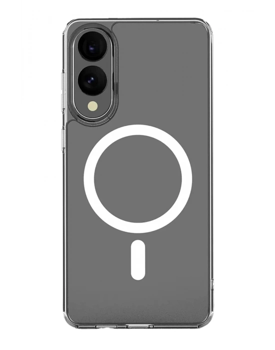 Newface Samsung Galaxy S25 Edge Kılıf Magneticsafe Şeffaf Silikon - Şeffaf