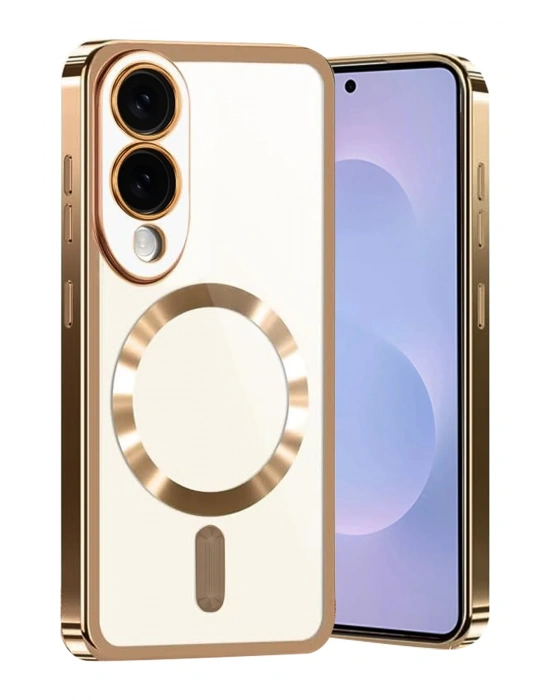 Newface Samsung Galaxy S25 Edge Kross Magneticsafe Kapak - Çöl Titanyum