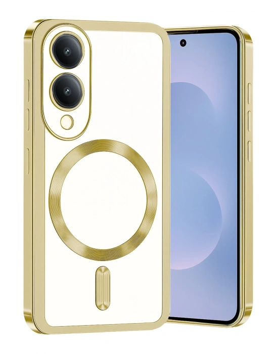 Newface Samsung Galaxy S25 Edge Kross Magneticsafe Kapak - Gold