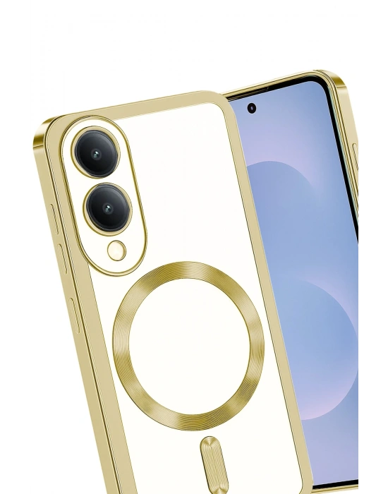 Newface Samsung Galaxy S25 Edge Kross Magneticsafe Kapak - Gold