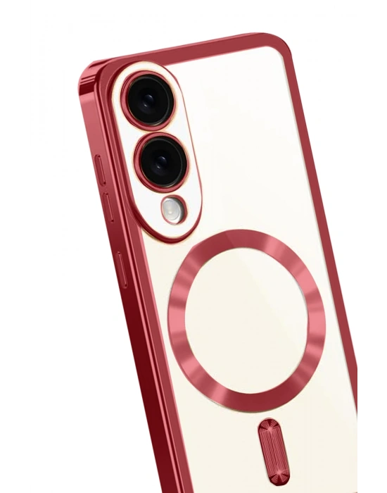 Newface Samsung Galaxy S25 Edge Kross Magneticsafe Kapak - Kırmızı