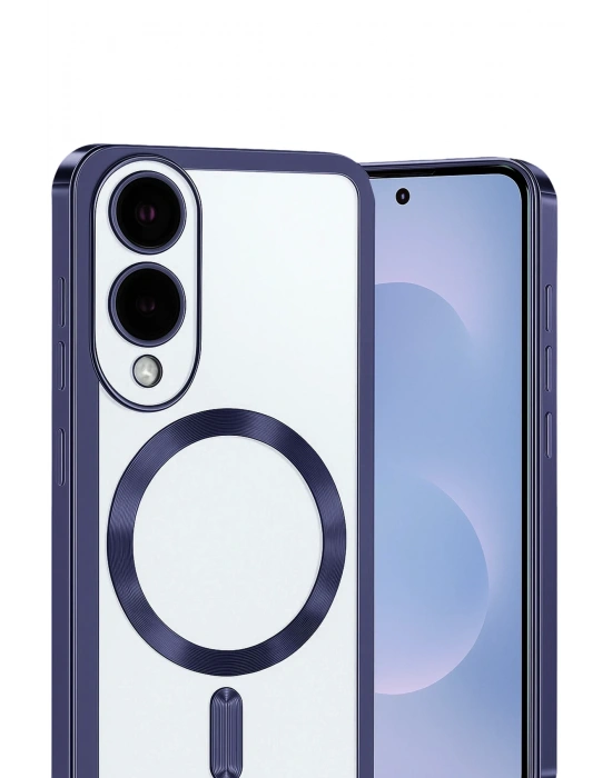 Newface Samsung Galaxy S25 Edge Kross Magneticsafe Kapak - Lacivert