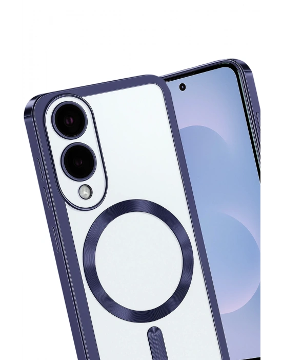 Newface Samsung Galaxy S25 Edge Kross Magneticsafe Kapak - Lacivert