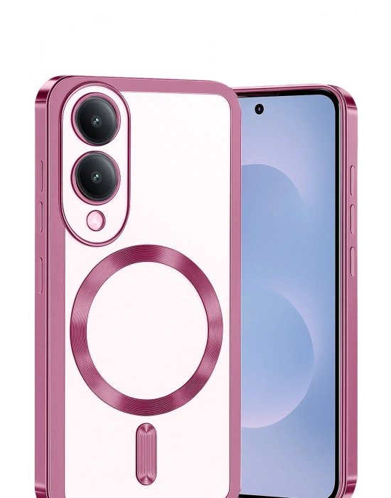 Newface Samsung Galaxy S25 Edge Kross Magneticsafe Kapak - Rose