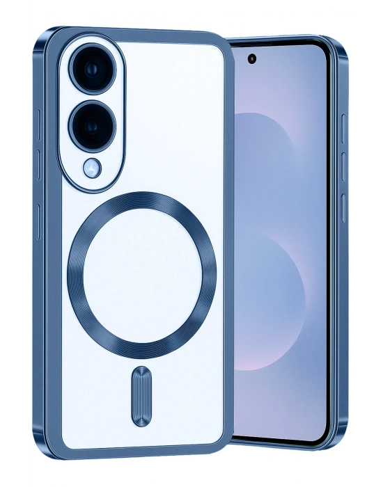 Newface Samsung Galaxy S25 Edge Kross Magneticsafe Kapak - Sierra Blue