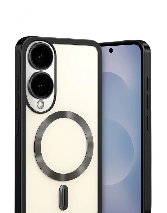 Newface Samsung Galaxy S25 Edge Kross Magneticsafe Kapak - Siyah